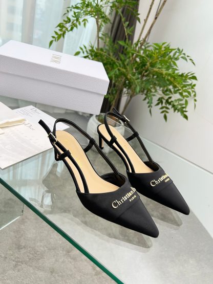 Dior black hollow heel high heels - Image 4