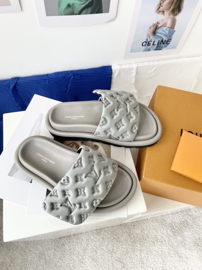 Louis Vuitton Velcro Embossed Slippers - Image 4