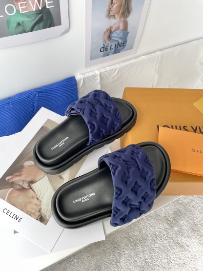 Louis Vuitton Velcro Embossed Slippers - Image 3