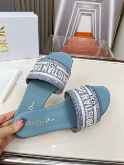 Dior embroidered cotton slippers - Image 4