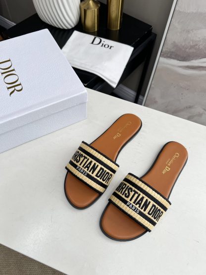 Dior classic lettering flat slides - Image 4