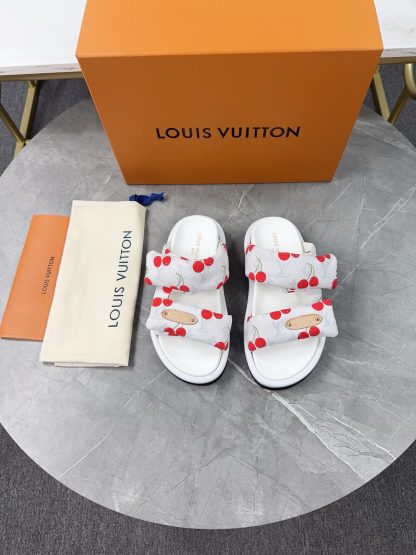 Louis Vuitton embossed logo slippers Pool Pillow Comfort flat slides - Image 3
