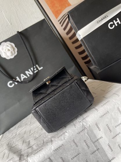 Chanel 24C Mini Litchi Pattern Small Backpack - Image 5