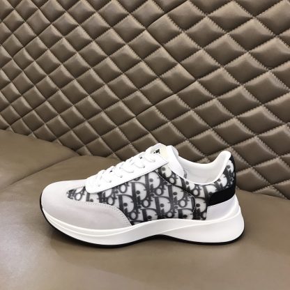 Dior B01 White Monogram Canvas Spliced Sneakers - Image 6