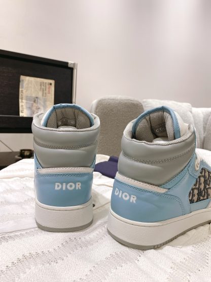 Dior Light Blue High-Top B27 Couple Casual Shoes - Image 5