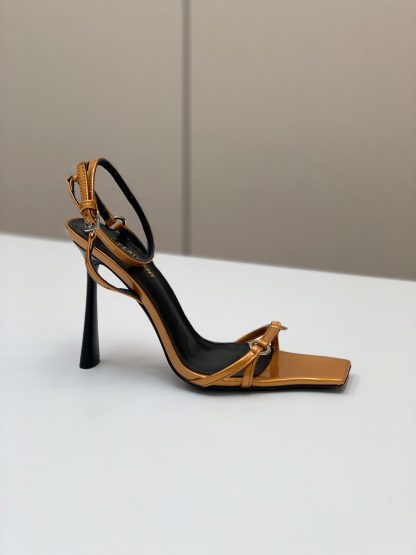 Ysl all-match square toe high heel sandals - Image 5