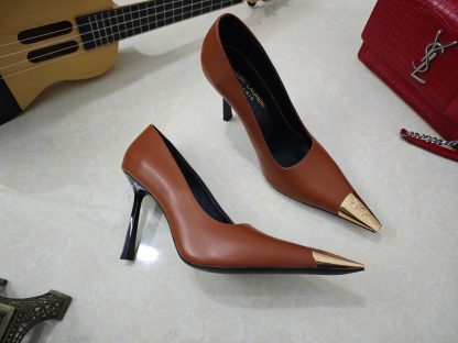 YSL high heels with YSL logo, elegant and stylish high heels. - Image 6