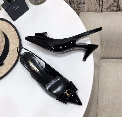 Ysl bow small pointed sandals high heels - Image 5
