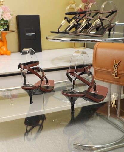 Ysl classic stylish thong sandals high heels - Image 6