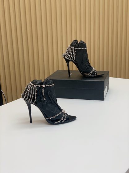 Ysl rhinestone chain high heels - Image 5