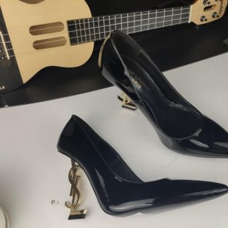 Ysl letter metal heel stylish high heels