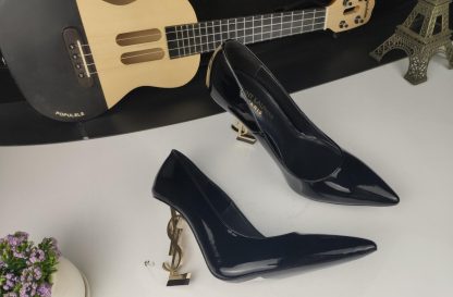 Ysl letter metal heel stylish high heels