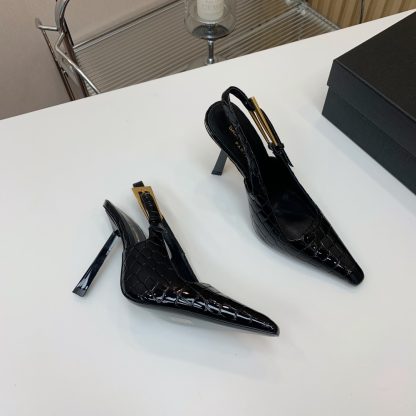 Ysl runway style open-back high heels - Image 5