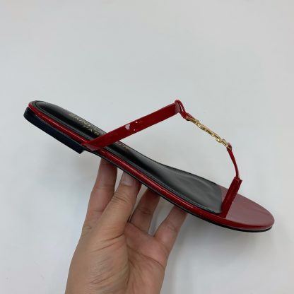 Ysl Letter Buckle Flat Sandals - Image 5