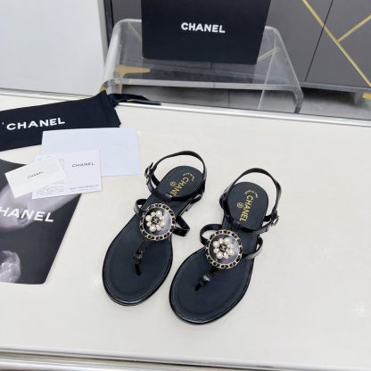 Chanel Spring-Summer Dance Shoes Collection New Black Retro Sandals - Image 5