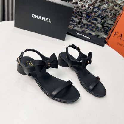 Chanel Early Spring Dance Shoes Series Black Delicate Sandals Heel Height 3.5cm - Image 5