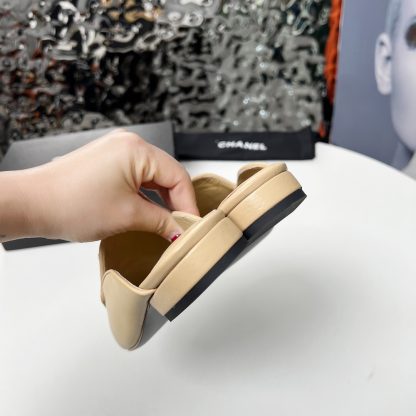Chanel apricot early spring dance shoes series new retro feeling half slippers - Image 5