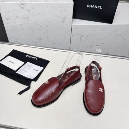 Chanel Spring and Summer Dance Shoes Series New Red Small Round Head Sandals Heel Height 2.5cm - Image 5