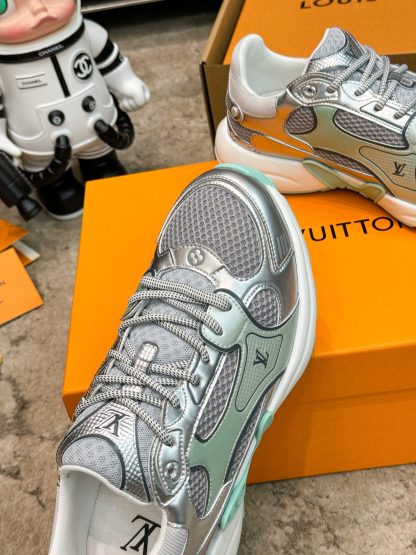 Louis Vuitton Olympia series couples' models Silver Horn King leisure sports shoes running shoes - Image 5
