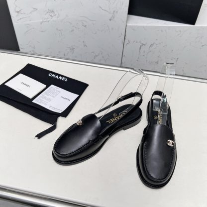 Chanel Spring/Summer Dance Shoes Collection Retro Style Black Sandals Heel Height 2.5cm - Image 5
