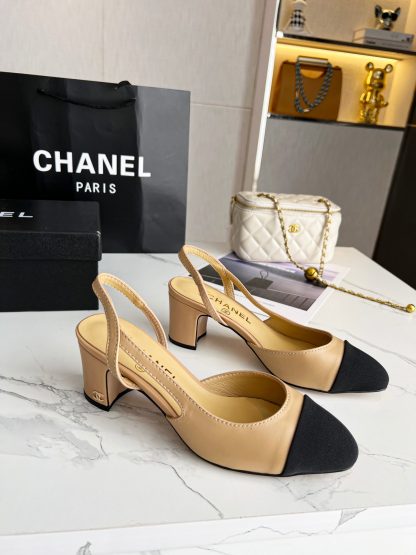 Chanel's latest spring apricot versatile sandals with a 6cm heel height - Image 4