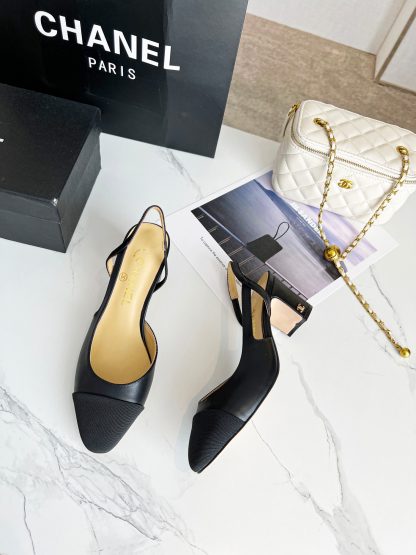 Chanel's latest spring black versatile sandals with a heel height of 6cm - Image 4