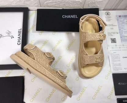 Chanel Early Autumn Comfortable Soft Super Versatile Brown Sandals - Image 5