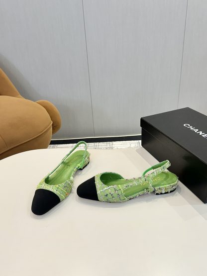 Chanel Classic Green Versatile Ballet Flat Sandals - Image 5