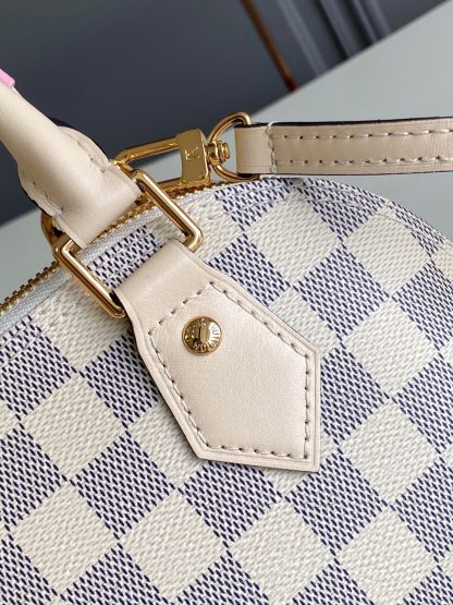 Louis Vuitton Alma BB Bag in White Check Woven - Image 5