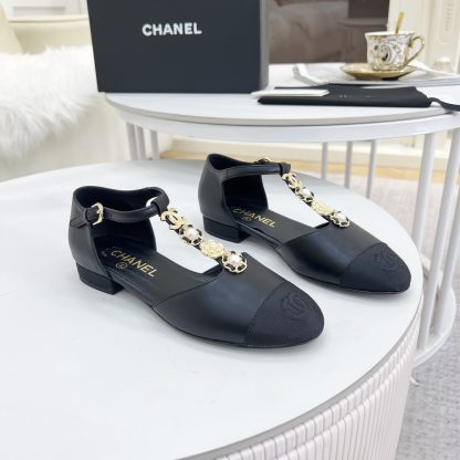 Chanel Spring and Summer Black Dancing Shoes Series Small Round Toe Matte Sandals - Image 5