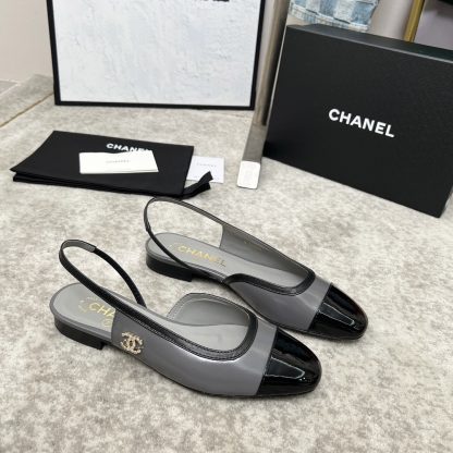 Chanel Spring and Summer Dancing Shoes Series New Blue Gray Retro Sandals - Image 5