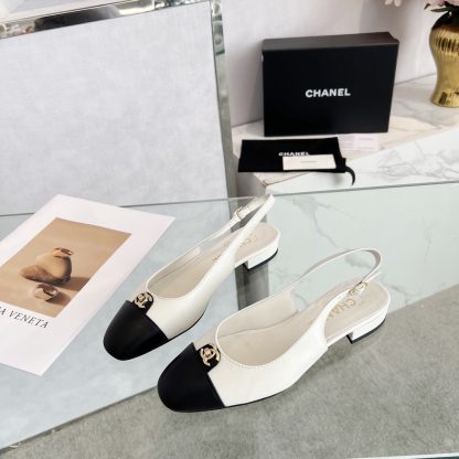 Chanel white early spring dance shoes series new products like small round head slim sandals - Image 5