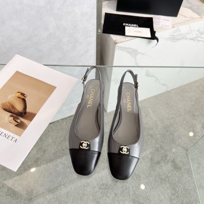 Chanel gray early spring dance shoes series new products like small round head slim sandals - Image 5