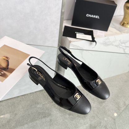 Chanel's black early spring dance shoes series new products are pleasing small round head slim sandals - Image 5