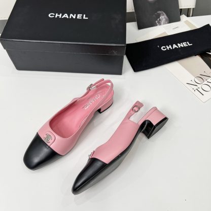 Chanel Early Spring Dance Shoes Series New Small Round Head Pink Retro Feeling Sandals - Image 5