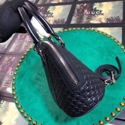 Gucci 449654 Black Embossed Handbag - Image 6