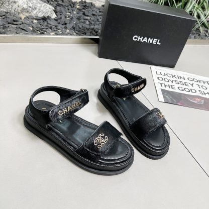 Chanel Black Early Spring Dance Shoes Series Sandals Thickness 3cm - Image 5