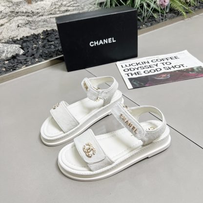 Chanel White Early Spring Dance Shoes Series Sandals Thickness 3cm - Image 5