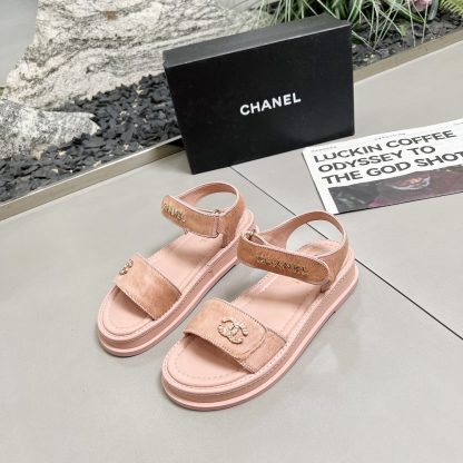 Chanel Pink Early Spring Dance Shoes Series Sandals Thickness 3cm - Image 5
