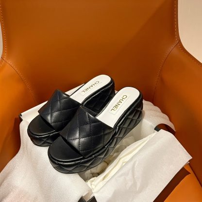 Chanel new black high-heeled sandals, heel height 7.5cm - Image 5