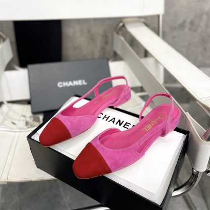 Chanel Fashion Classic Mixed Lambskin Pink Flat Sandals - Image 5