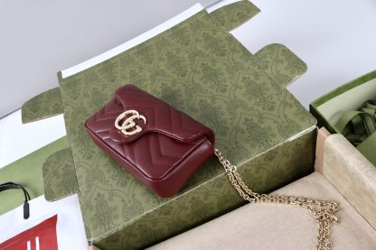 Gucci Marmont Leather Mini Chain Bag - Image 5