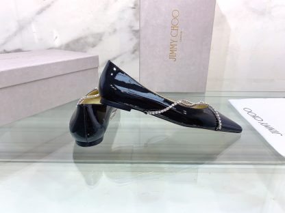 Jimmy Choo rhinestone chain pointed toe flats - Image 5