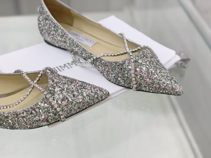 Jimmy Choo rhinestone chain pointed toe flats - Image 5