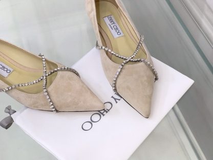 Jimmy Choo rhinestone chain pointed toe flats - Image 5