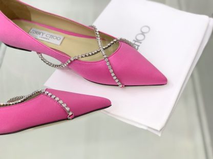 Jimmy Choo rhinestone chain pointed toe flats - Image 5