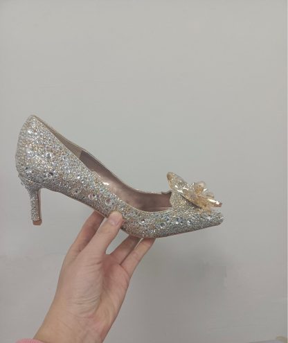 Jimmy Choo gold crystal high heels - Image 5