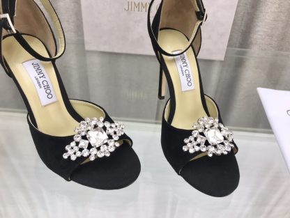 Jimmy Choo classic diamond buckle fashionable high-heeled sandals - Image 5