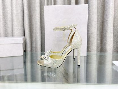 Jimmy Choo classic diamond buckle fashionable high-heeled sandals - Image 5