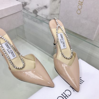 Jimmy Choo patent leather crystal chain pumps - Image 5
